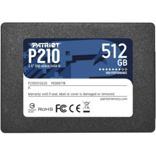 Накопитель SSD Patriot SATA-III 512GB P210S512G25 P210 2.5"