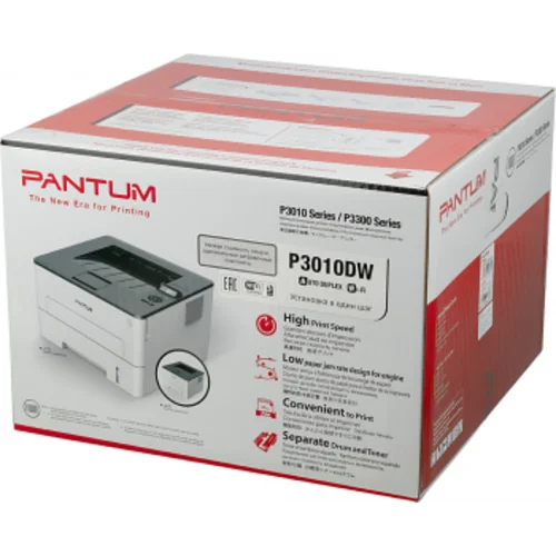 Принтер лазерный Pantum P3010DW A4 Duplex WiFi белый