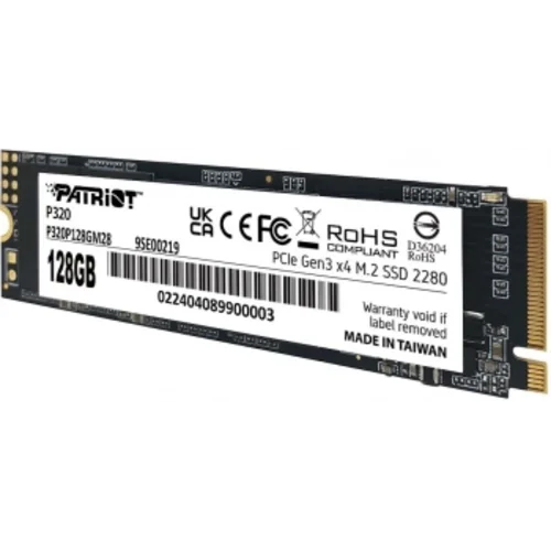 Накопитель SSD Patriot PCIe 3.0 x4 128GB P320P128GM28 P320 M.2 2280