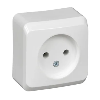 Розетка 1-м ОП Этюд 16А IP20 250В без заземл. без защ. шторок бел. SE PA16-001B