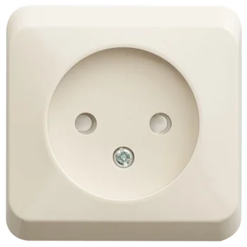 Розетка 1-м ОП Этюд 16А IP20 250В без заземл. защ. шторки крем. SE PA16-002K