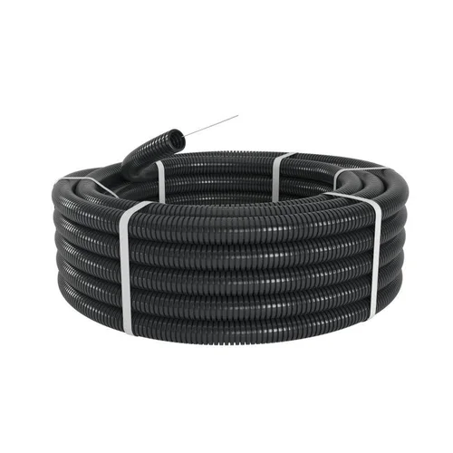 Труба гофрированная ПА 6 d29мм dвнутр.28.3мм dвнешн.34.5мм с протяжкой ПВ-2 черн. (уп.25м) DKC PA612