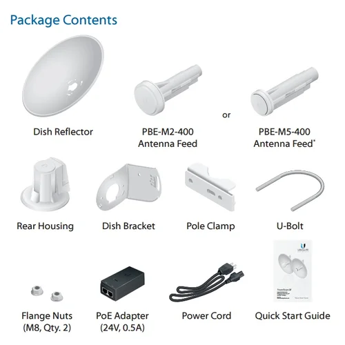 Беспроводной мост Ubiquiti PowerBeam M2 400mm