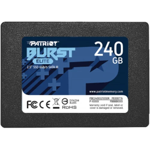 Накопитель SSD Patriot SATA-III 240GB PBE240GS25SSDR Burst Elite 2.5"