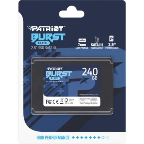 Накопитель SSD Patriot SATA-III 240GB PBE240GS25SSDR Burst Elite 2.5"