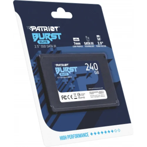 Накопитель SSD Patriot SATA-III 240GB PBE240GS25SSDR Burst Elite 2.5"