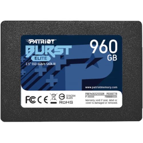 Накопитель SSD Patriot SATA-III 960GB PBE960GS25SSDR Burst Elite 2.5"