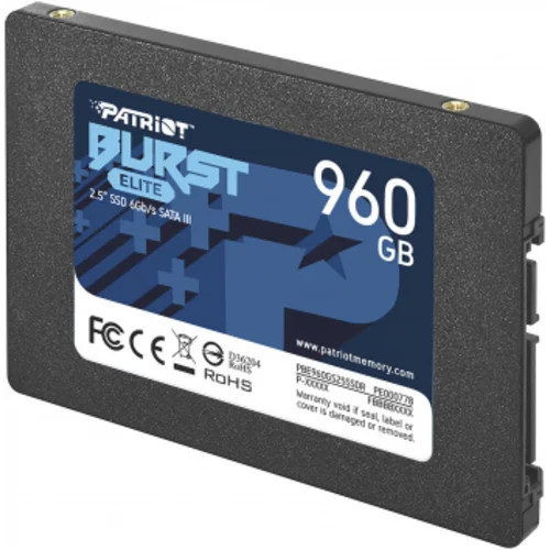Накопитель SSD Patriot SATA-III 960GB PBE960GS25SSDR Burst Elite 2.5"