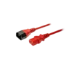 Кабель питания IEC320-C14/IEC320-C13, 220B, 10А, 1.8м, красный (для резервного питания)