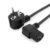 Кабель питания EU-Schuko/IEC320-C13, 220B, 10А, 1.8м, Г-образный штекер C13