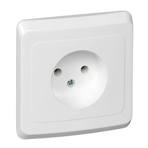 Розетка 1-м СП Этюд 16А IP20 250В без заземл. без защ. шторок бел. SE PC16-001B