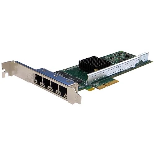 Сетевая карта 4 порта 10/100/1000Base-T (RJ45, Intel i350AM4), Silicom PE2G4i35L