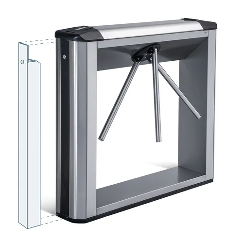 Электронная проходная с автоматическими преграждающими планками "Антипаника" и встроенным картоприемником для карт EMM/HID