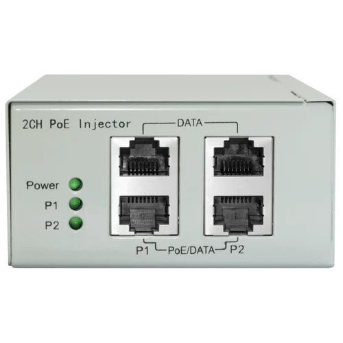 PoE инжектор неуправляемый PI-300-2, 2x10/100/1000BASE-T 802.3af&at, PoE бюджет 60Вт