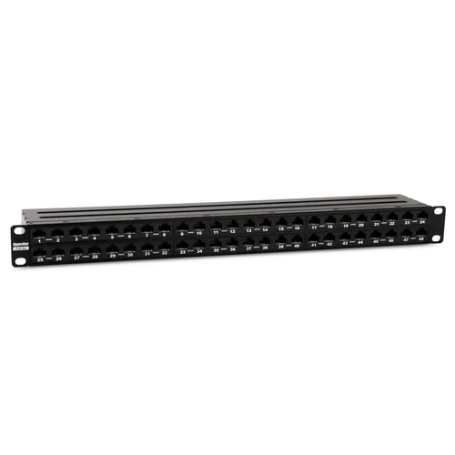 Патч-панель высокой плотности 19", 1U, 48 портов RJ-45, неэкранированная, категория 6A, Dual IDC