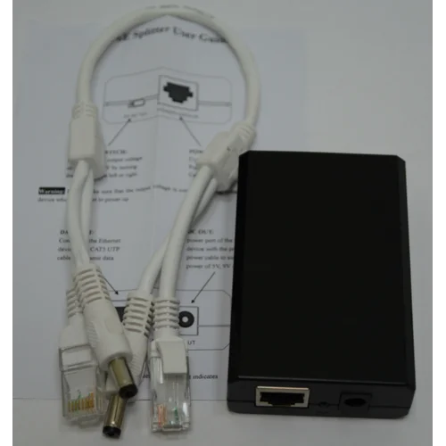 1-портовый сплиттер PS-154-1 PoE 802.3af 10/100/1000Mbps, 5В/2А, 9В/1.5А, 12В/1А