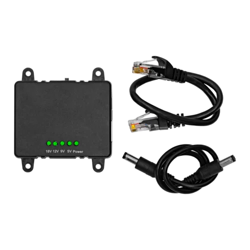 1-портовый сплиттер PS-250-1 PoE 802.3af/802.3at 10/100/1000Mbps, 5В/3А, 9В/2.5А, 12В/2.5А, 18В/1.6А