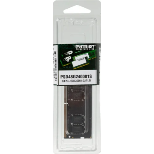 Память DDR4 8Gb 2400MHz Patriot PSD48G240081S RTL PC4-19200 CL17 SO-DIMM 260-pin 1.2В