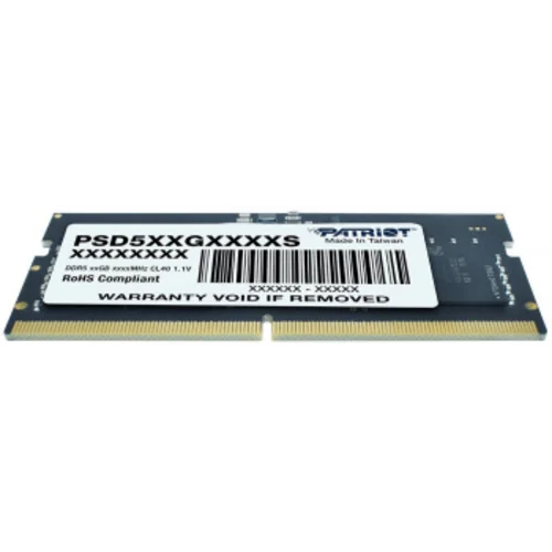 Память DDR5 8Gb 4800MHz Patriot PSD58G480041S RTL PC5-38400 CL40 SO-DIMM 260-pin 1.1В