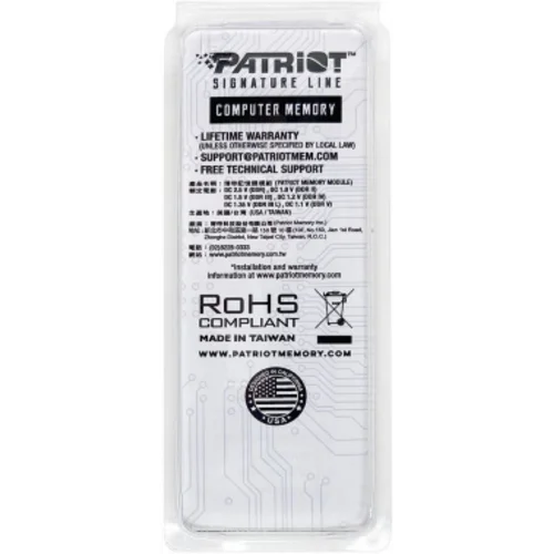 Память DDR5 8Gb 4800MHz Patriot PSD58G480041S RTL PC5-38400 CL40 SO-DIMM 260-pin 1.1В