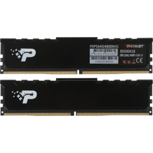 Память DDR5 2x32GB 4800MHz Patriot PSP564G4800KH1 Signature Premium RTL PC5-38400 CL40 DIMM 288