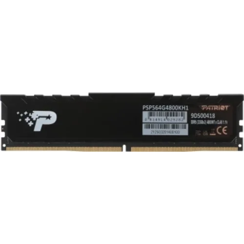 Память DDR5 2x32GB 4800MHz Patriot PSP564G4800KH1 Signature Premium RTL PC5-38400 CL40 DIMM 288