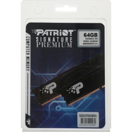Память DDR5 2x32GB 4800MHz Patriot PSP564G4800KH1 Signature Premium RTL PC5-38400 CL40 DIMM 288