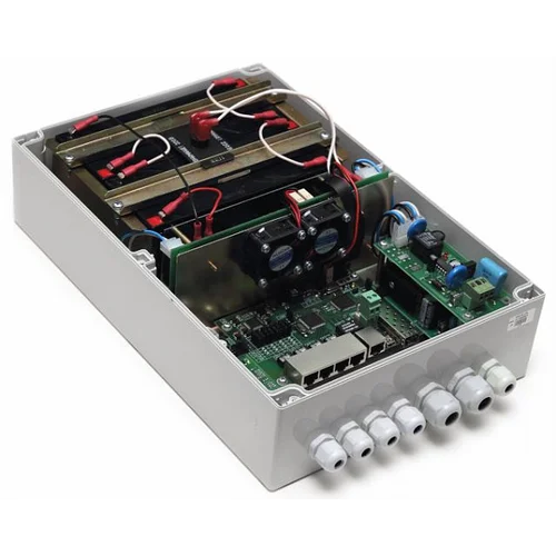 Уличный 6-портовый управляемый коммутатор TFortis PSW-1G4F-UPS со встроенным источником бесперебойного питания