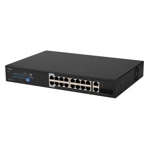 Неуправляемый 16 портовый PoE коммутатор PUS-2C16L-250R с возможностью установки в стойку