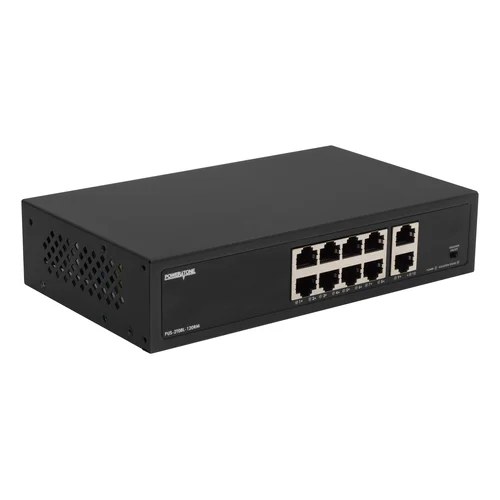 Неуправляемый 8 портовый PoE коммутатор PUS-2T08L-120RM с возможностью установки в стойку
