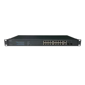 PoE коммутатор стоечный неуправляемый PUS-CC32-450R, 32x10/100BASE-TX 802.3af&at + 2xGb Combo (SFP порт только 1000BASE-X), PoE бюджет 450Вт