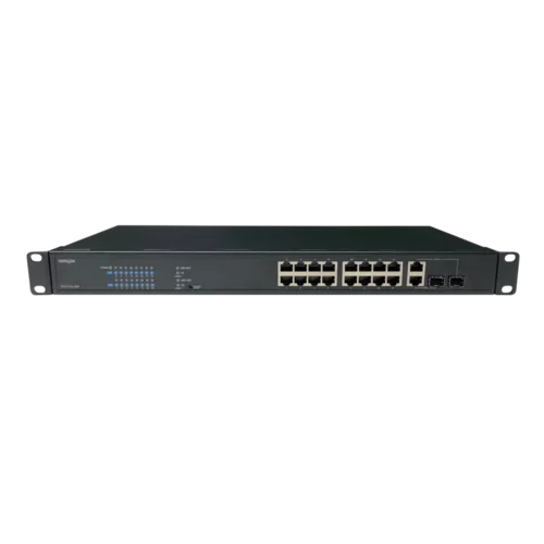 PoE коммутатор стоечный неуправляемый PUS-CC32-450R, 32x10/100BASE-TX 802.3af&at + 2xGb Combo (SFP порт только 1000BASE-X), PoE бюджет 450Вт
