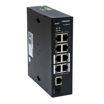 Неуправляемый промышленный 8 портовый PoE коммутатор POWERTONE PUS-TS08G-BTi с 4 портами до 90Вт