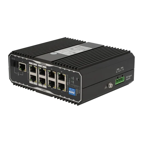 Неуправляемый промышленный 8 портовый PoE коммутатор POWERTONE PUS-TS08GL-BTi c 4 портами до 90Вт