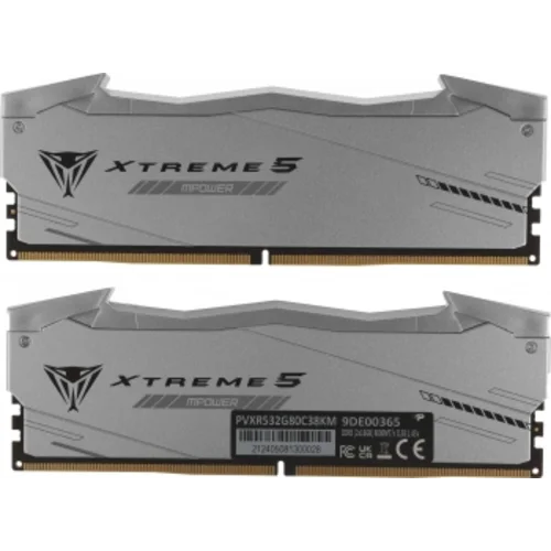 Память DDR5 2x16GB 8000MHz Patriot PVXR532G80C38KM Viper Xtreme 5 RGB RTL Gaming PC5-64000 CL38