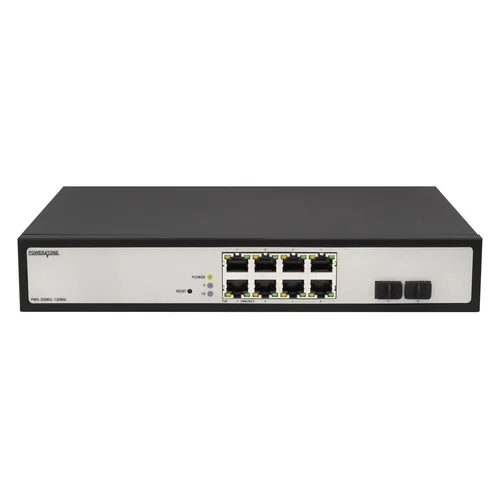 Управляемый гигабитный 8 портовый Web Smart PoE коммутатор POWERTONE PWS-2S08G-120RM