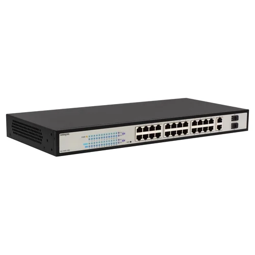 Управляемый гигабитный 24 портовый Web Smart PoE коммутатор POWERTONE PWS-TS24G-370R