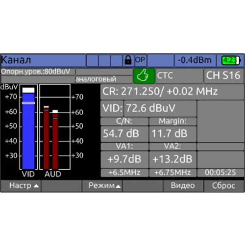 Измеритель сигналов мультисистемный DVB-С/T2/S2 IPTV IT-100 Планар