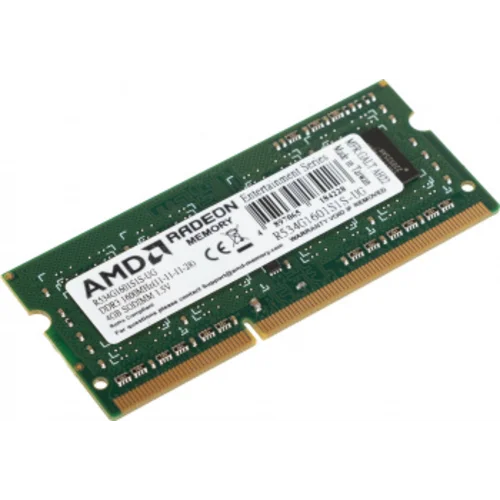 Память DDR3 4Gb 1600MHz AMD R534G1601S1S-UG RTL PC3-12800 CL11 SO-DIMM 204-pin 1.5В Ret