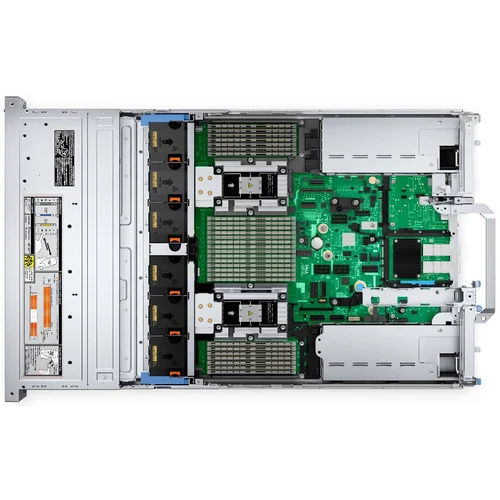 Сервер DELL PowerEdge R7625, 2 x AMD EPYC 9654, 2x1920GB SATA SSD, 1x960GB SATA SSD, PERC H755, 2x10/25G SFP+ B57414, Idrac9 Ent, Rail Kit