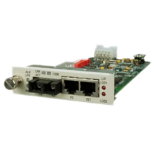 Карта 2xE1, 1xFE, встроенный трансивер для установки в шасси RC001-1