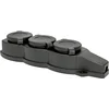 Розетка 3-м 16А IP44 2P+PE 230В с защ. крышками каучук EKF RPS-015-16-230-44