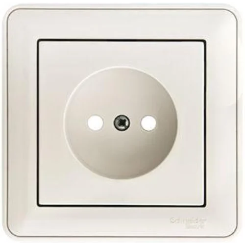 Розетка 1-м СП W59 16А IP20 без заземл. защ. шторки бел. SE RS16-151-18