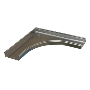 Угол 90° горизонтальный плавный 50x50 R100-0,8 мм