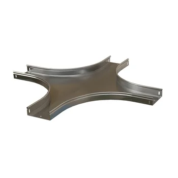 Ответвитель X-образный горизонтальный плавный 200x50 R100-0,8 мм