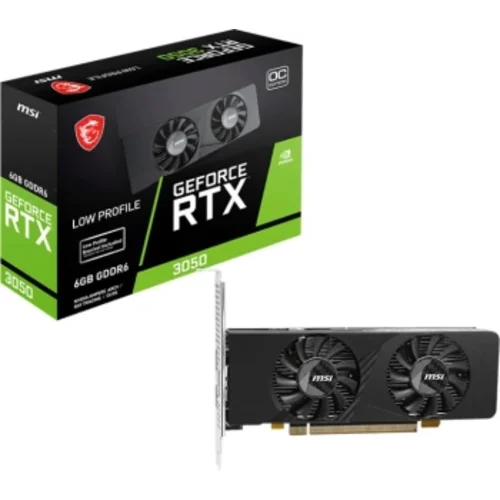 Видеокарта MSI PCI-E 4.0 RTX 3050 LP E 6G OC NVIDIA GeForce RTX 3050 6Gb 96bit GDDR6