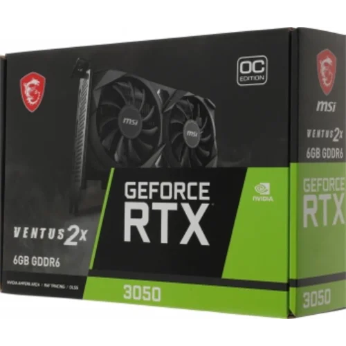 Видеокарта MSI PCI-E 4.0 RTX 3050 VENTUS 2X E 6G OC NVIDIA GeForce RTX 3050 6Gb 96bit GDDR6