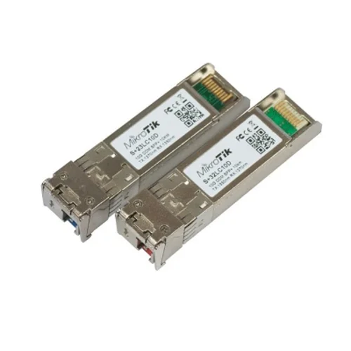Комплект модулей Mikrotik SFP+ оптических, 10G, дальность до 10км, LC UPC