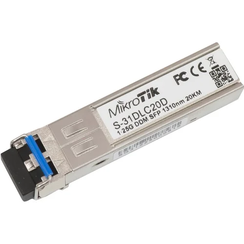 Модуль Mikrotik SFP оптический, 1.25G, дальность до 20км, 1310нм