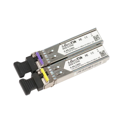 Пара модулей Mikrotik SFP оптический, 1.25G, дальность до 80км, 1490/1550нм